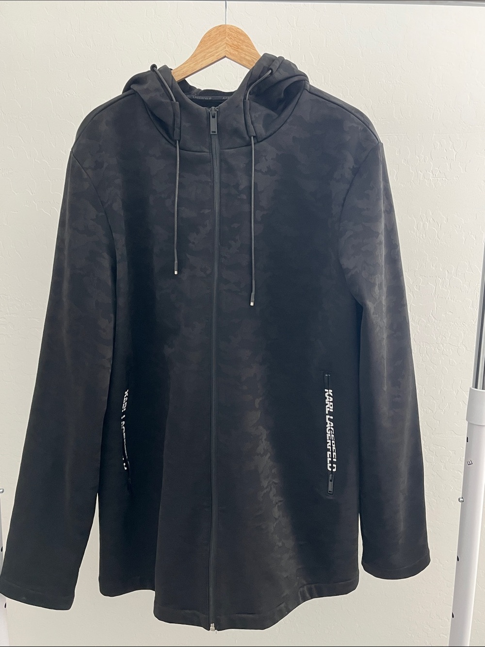 Karl Lagerfeld Black Subtle Camo Jacket Large